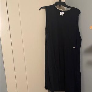 DKNY Elegant Black Sleeveless Mini Dress